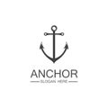 Anchor Logo Template vector symbol design. Royalty Free Stock Photo
