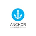 Anchor Logo Template vector symbol design. Royalty Free Stock Photo