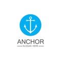 Anchor Logo Template vector symbol design. Royalty Free Stock Photo