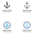 Anchor Logo Template vector symbol design. Royalty Free Stock Photo