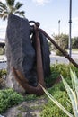 Anchor Monument in Giardini-Naxos, Sicily, Italy