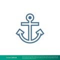 Anchor - Nautical Icon Vector Logo Template Illustration Design. Vector EPS 10 Royalty Free Stock Photo