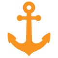 Anchor nautical vector icon by crafter oks Royalty Free Stock Photo