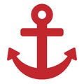 Anchor nautical vector icon by crafter oks Royalty Free Stock Photo