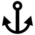 Anchor nautical vector icon by crafter oks Royalty Free Stock Photo