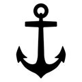 Anchor nautical vector icon by crafter oks Royalty Free Stock Photo