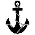Anchor nautical vector icon by crafter oks Royalty Free Stock Photo