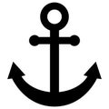 Anchor nautical vector icon by crafter oks Royalty Free Stock Photo