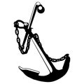 Anchor nautical vector icon by crafter oks Royalty Free Stock Photo