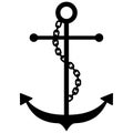 Anchor nautical vector icon by crafter oks Royalty Free Stock Photo