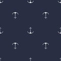 Anchor navy blue pattern Royalty Free Stock Photo