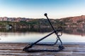 An anchor near the sea in the fjord of Bergen in Norway - 4