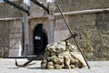 An anchor outside the historical Forte da Ponda da Bandeira in Lagos