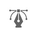 Anchor, pen, tool icon. Element of materia flat tools icon