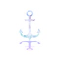Anchor, pirate or sea icon, vector illustration