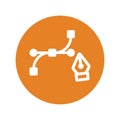 Anchor Point Icon / orange vector