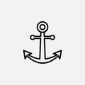 Anchor, port icon design concept