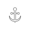 Anchor, Port Thin Line Icon Vector Illustration Logo Template. Suitable For Many Purposes.