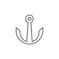 Anchor, Port Thin Line Icon Vector Illustration Logo Template. Suitable For Many Purposes.