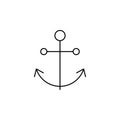 Anchor, Port Thin Line Icon Vector Illustration Logo Template. Suitable For Many Purposes.