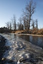 Anchor River ice patterns Royalty Free Stock Photo