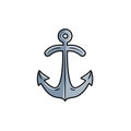 Anchor for sailing boat, element of yacht