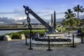 The anchor salvaged from the the USS Arizona is on display at the Pearl Harbor