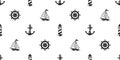 Anchor Seamless Pattern boat vector helm lighthouse maritime Nautical tropical summer isolated tile background repeat wallpaper Royalty Free Stock Photo