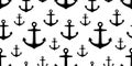 Anchor Seamless Pattern pirate vector helm boat nautical maritime tropical tile background scarf isolated repeat wallpaper Royalty Free Stock Photo