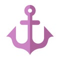 Anchor ship boat harbor single isolated icon with flat style