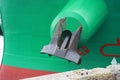 Anchor on the ship close-up. Royalty Free Stock Photo