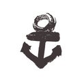 anchor shipboard metal vintage old naval brown nautical