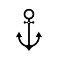 Anchor silhouette icon. Sea anchor. Vector Royalty Free Stock Photo