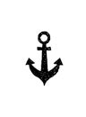 Anchor stencil vector. Royalty Free Stock Photo