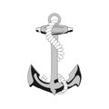 Anchor stencil vector isolated on a white