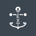 Anchor Text Related Vector Glyph Icon. Royalty Free Stock Photo