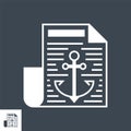 Anchor Text Related Vector Glyph Icon. Royalty Free Stock Photo