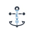 Anchor Text Vector Glyph Icon Royalty Free Stock Photo