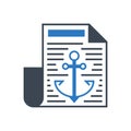 Anchor Text Vector Glyph Icon Royalty Free Stock Photo