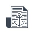 Anchor Text Vector Glyph Icon Royalty Free Stock Photo