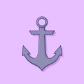 Anchor Vector Icon Illustration. Marine Vector. Flat Cartoon Style Suitable for Web Landing Page, Banner, Flyer, Sticker,