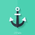Anchor web icon vector illustration. Royalty Free Stock Photo