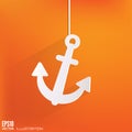 Anchor web icon vector illustration. Royalty Free Stock Photo