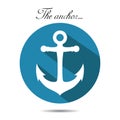 The anchor on the white background. vector Royalty Free Stock Photo