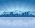 Anchorage Alaska city skyline silhouette