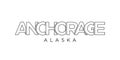 Anchorage, Alaska, USA typography slogan design. America logo with graphic city lettering for print and web Royalty Free Stock Photo