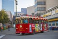 Anchorage Tour Bus in downtown Anchorage, Alaska, AK, USA