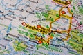 Anchorage city on Usa travel map.
