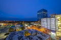 Anchorage downtown at night, Alaska, AK, USA