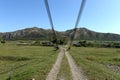 Anchorages of the old bridge over the Inya River near the village of Chineta in the Altai Territory